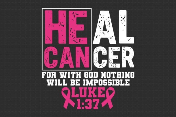 Christian Breast Cancer Awareness Graphics for T-Shirts