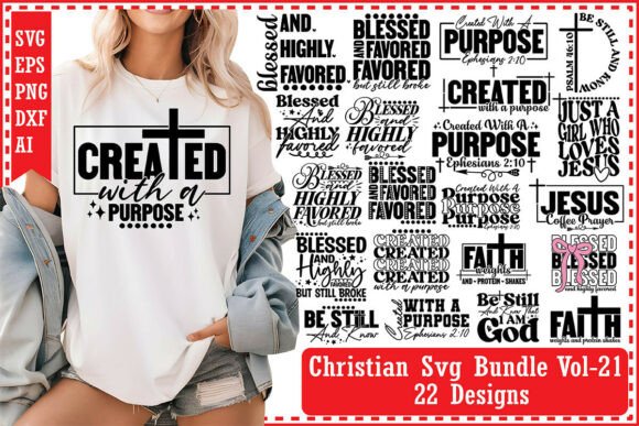Christian Svg Bundle Vol-21: Perfect for T-Shirt Designs and Graphics