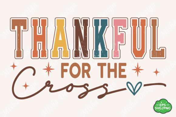 Grateful Cross SVG Cut File, Christian Graphics for T-Shirts