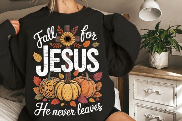 Jesus Autumn Png, Fall Christian Graphics for T-Shirt Designs