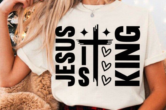 Jesus is King Svg, Christian Jesus Png: A Versatile Graphic for T-Shirt Designs