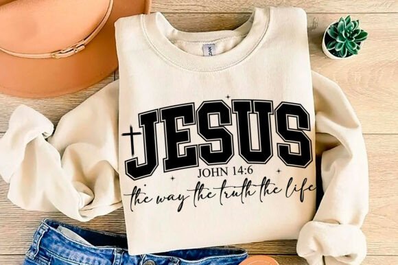Jesus PNG SVG, John 14 6: Perfect for T-Shirt Designs and Graphics