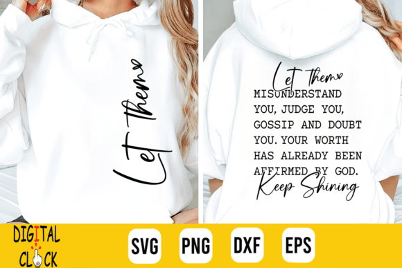 Let Them Christian Quote SVG for T-Shirt Designs and Graphics