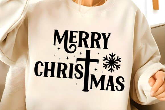 Merry Christmas SVG, Christian SVG for T-Shirt Designs and Graphics
